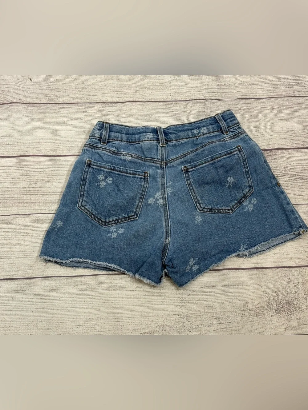 OshKosh B'gosh Blue Floral Denim Cutoff Shorts